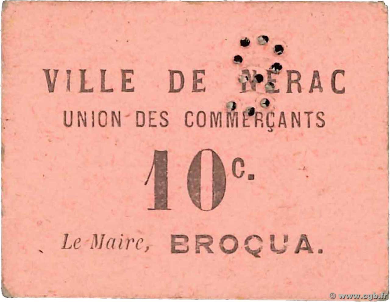 10 Centimes FRANCE Regionalismus und verschiedenen Nerac 1914 JP.47-218 VZ