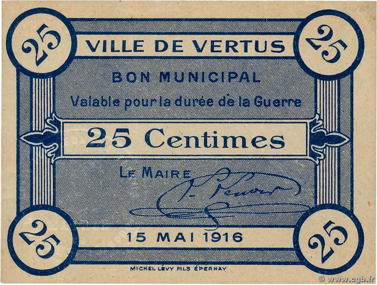 25 Centimes FRANCE Regionalismus und verschiedenen Vertus 1916 JP.51-53 VZ