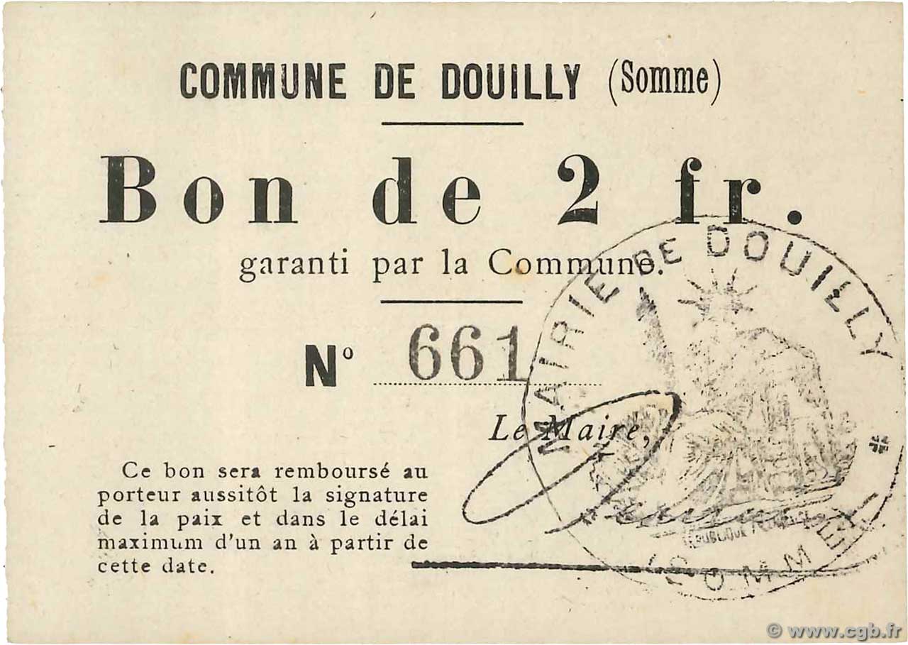 2 Francs FRANCE Regionalismus und verschiedenen Douilly 1914 JP.80-101 fST