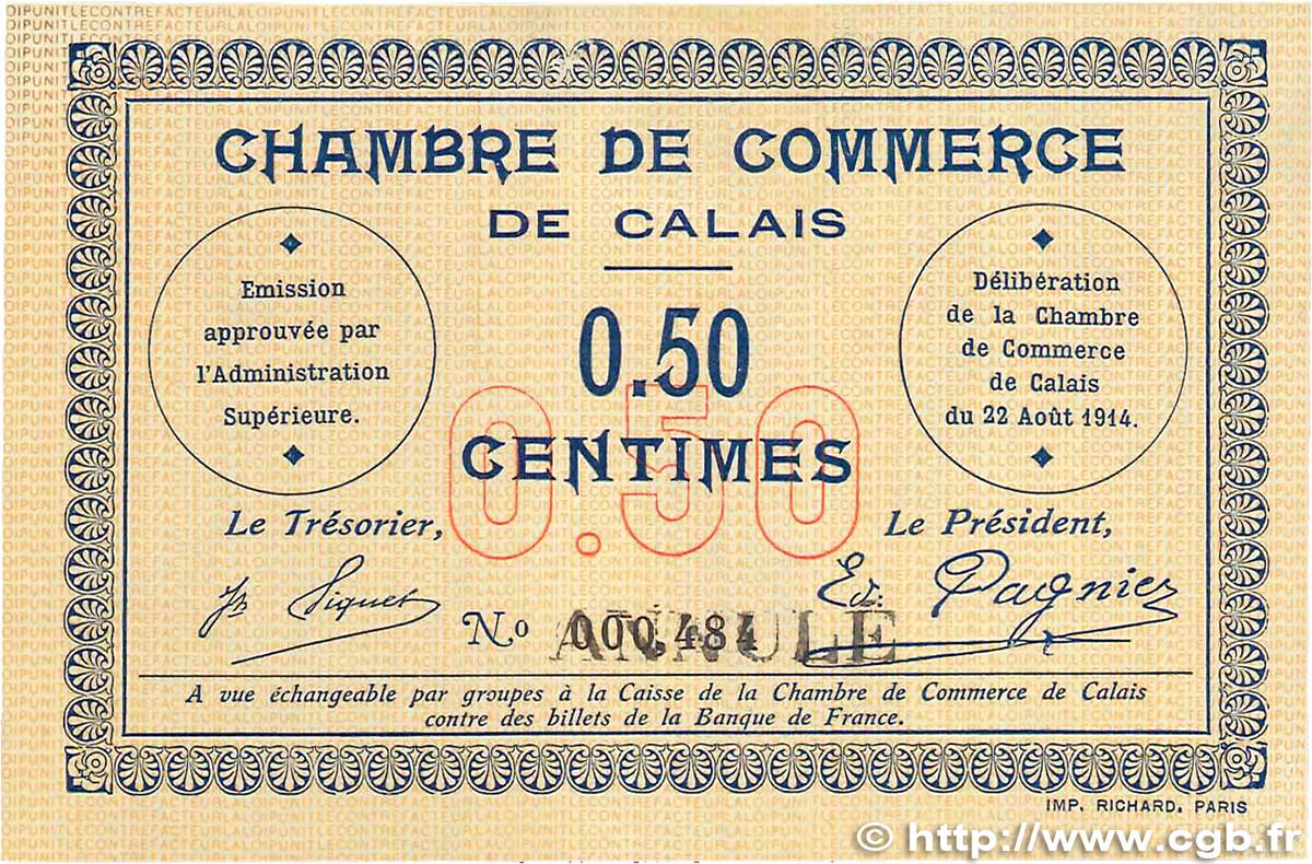 50 Centimes Annulé FRANCE regionalism and various  1914 JP.036.01var. AU