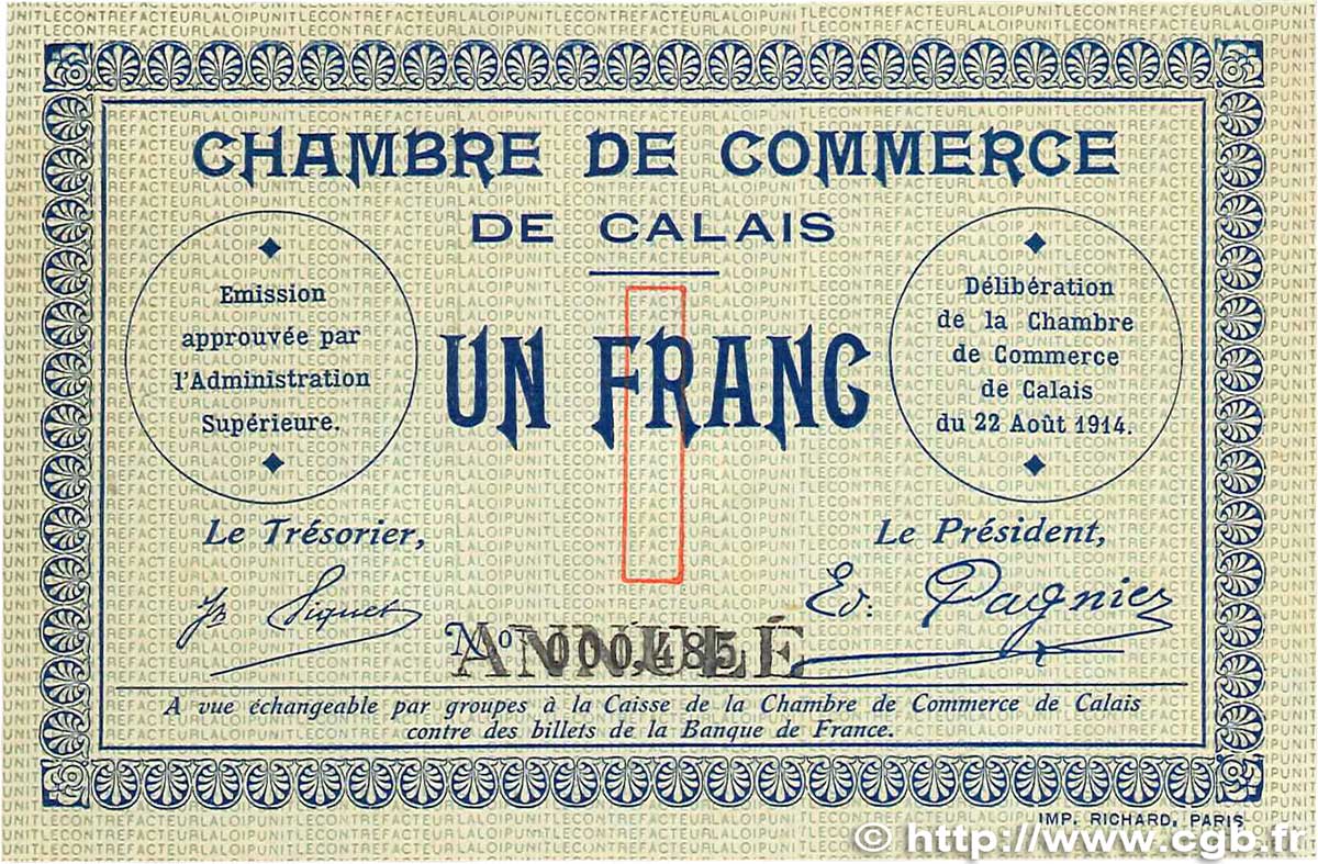 1 Franc Annulé FRANCE regionalism and various  1914 JP.036.03var. AU