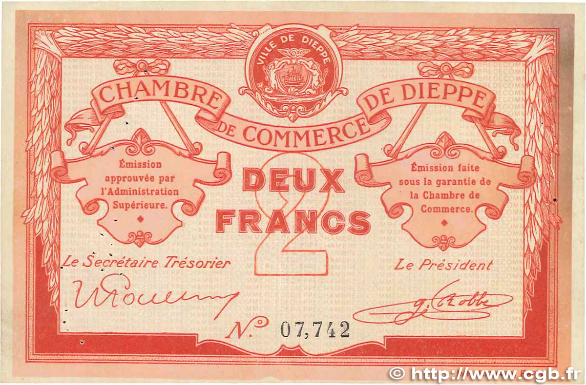 2 Francs FRANCE régionalisme et divers Dieppe 1918 JP.052.07 TTB