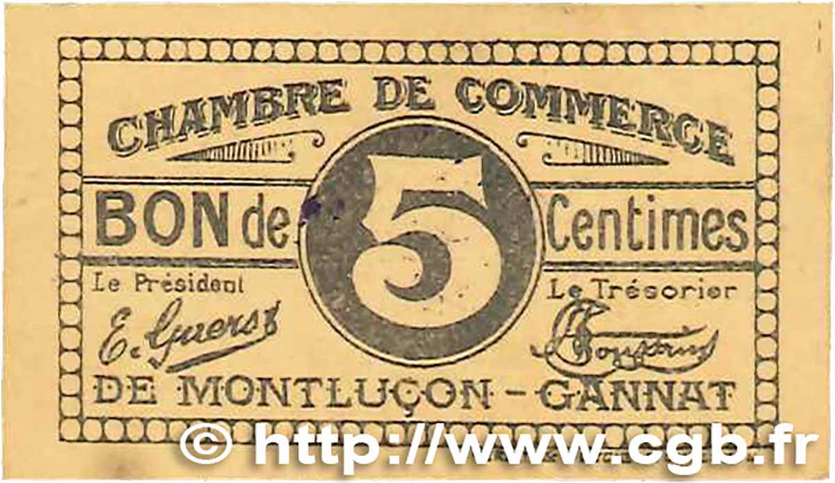 5 Centimes FRANCE Regionalismus und verschiedenen  1918 JP.084.69var. SS