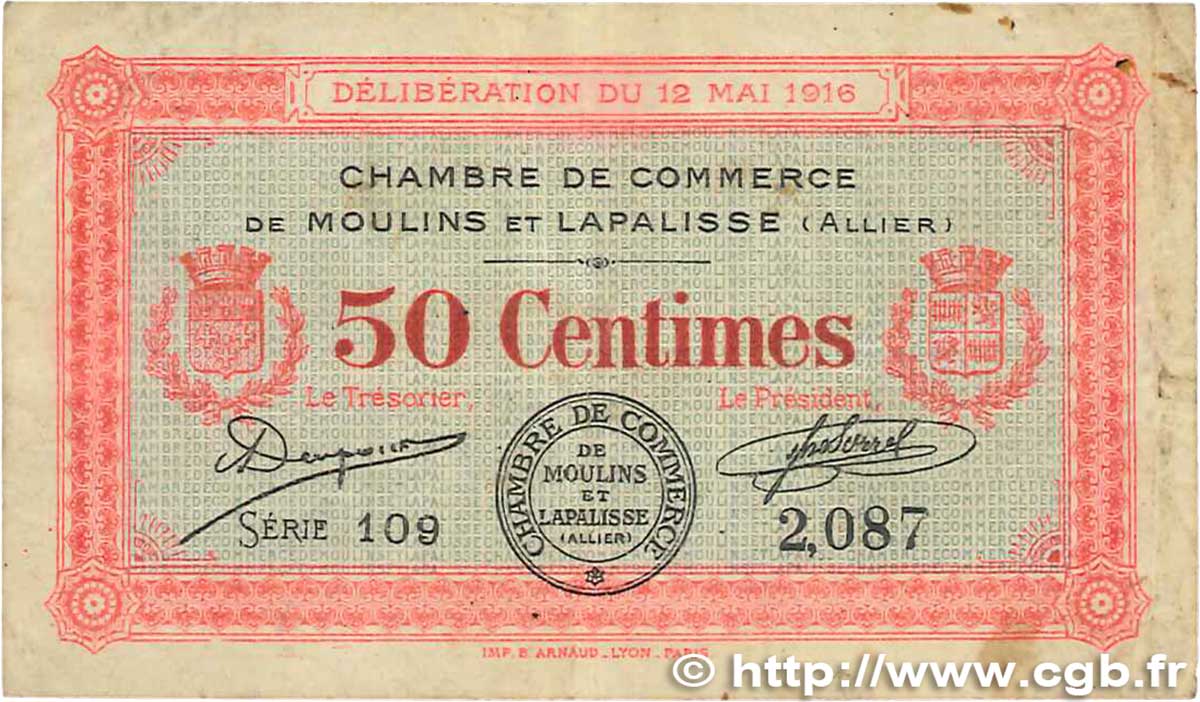 50 Centimes FRANCE Regionalismus und verschiedenen Moulins et Lapalisse 1916 JP.086.01 SGE
