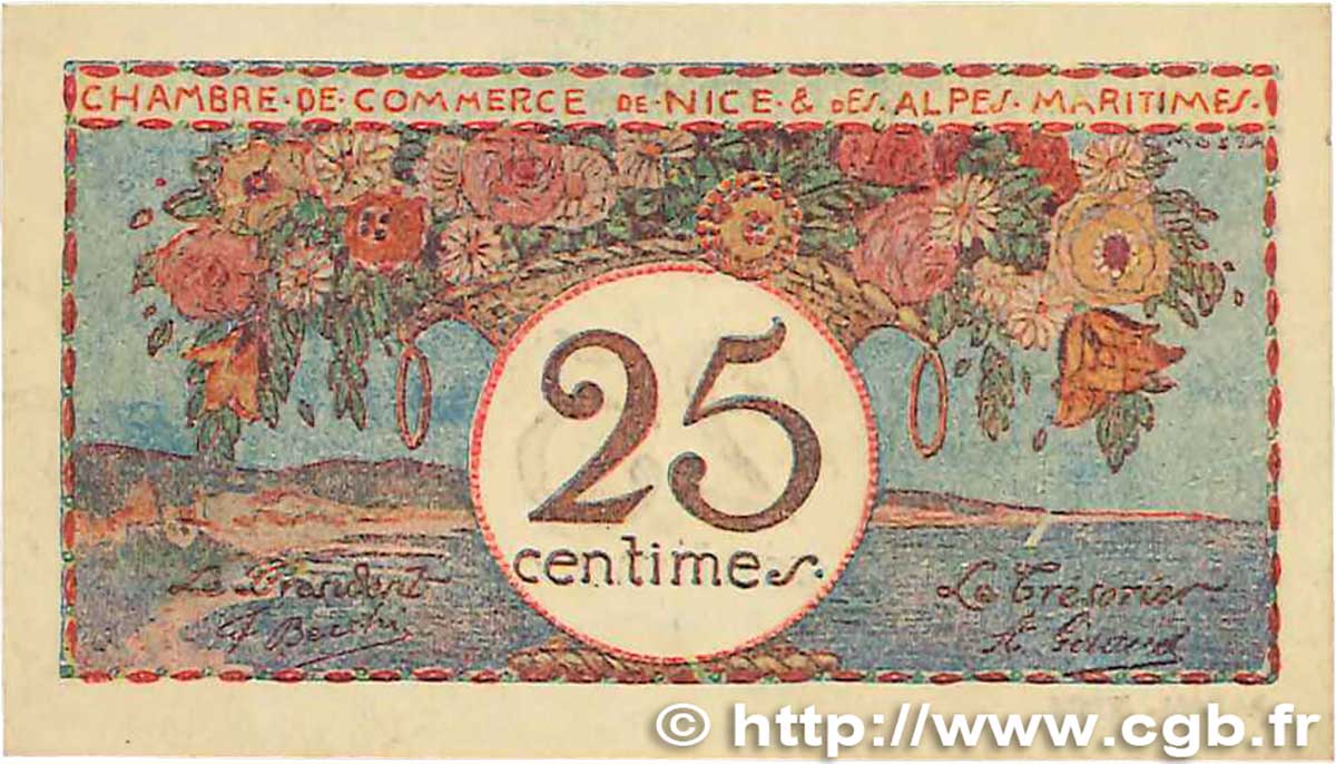 25 Centimes FRANCE regionalismo e varie Nice 1918 JP.091.19 AU