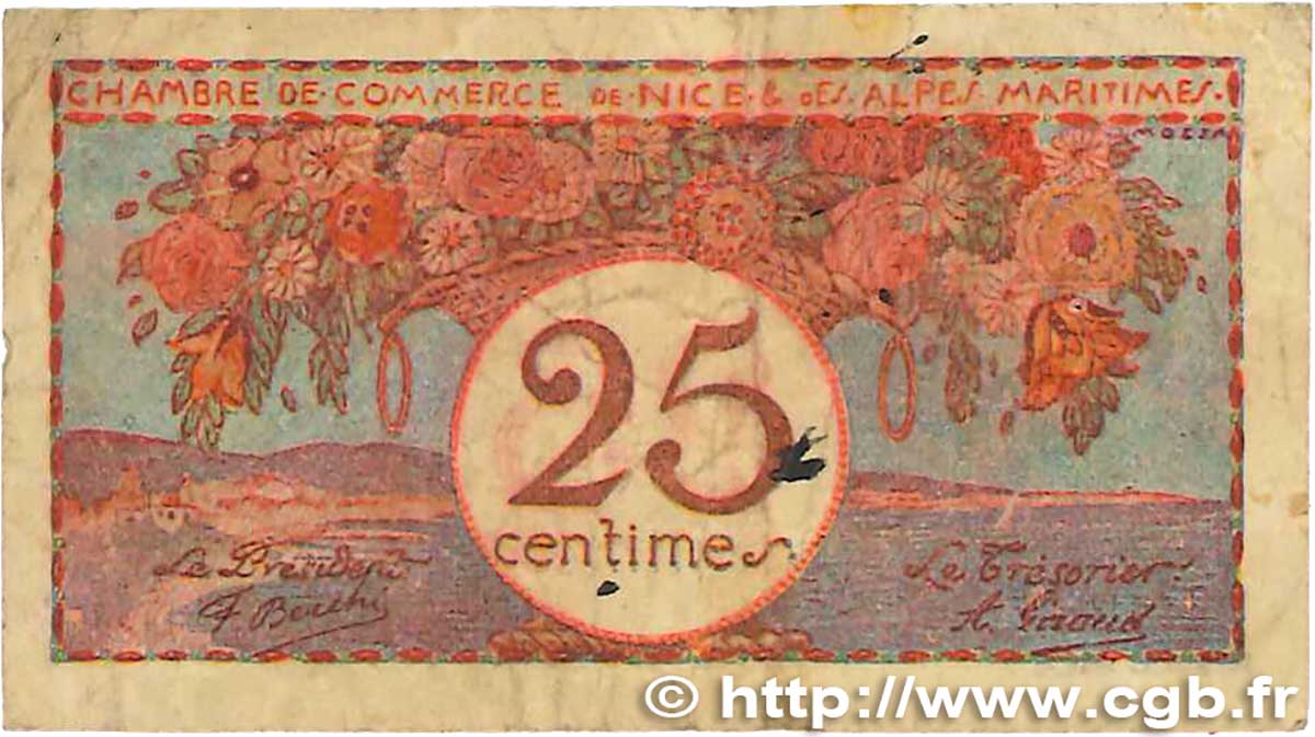 25 Centimes FRANCE regionalismo e varie Nice 1918 JP.091.19 MB