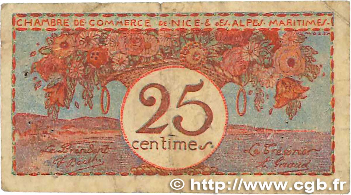 25 Centimes FRANCE régionalisme et divers Nice 1918 JP.091.19 B