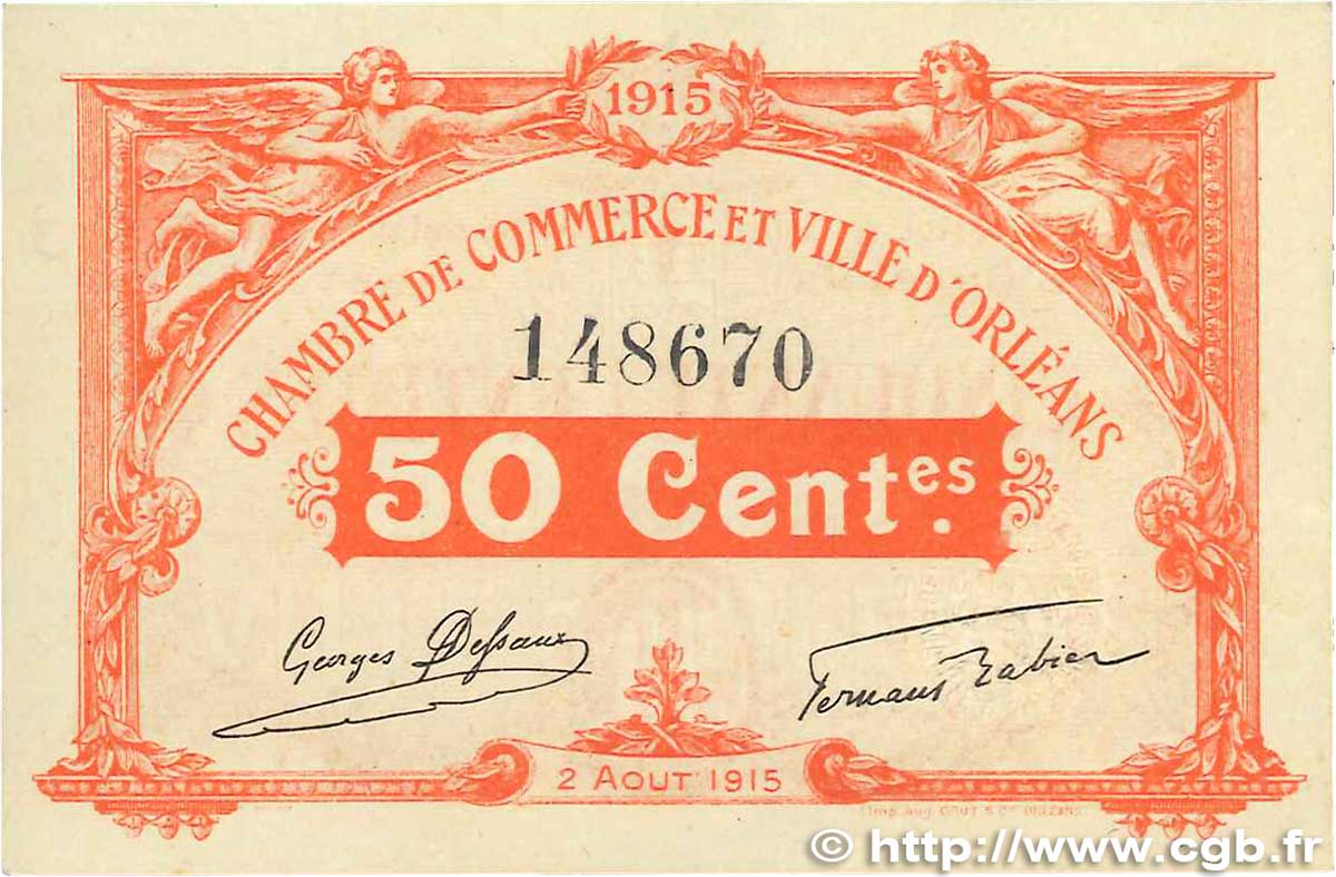 50 Centimes FRANCE regionalism and miscellaneous Orléans 1915 JP.095.04 AU-