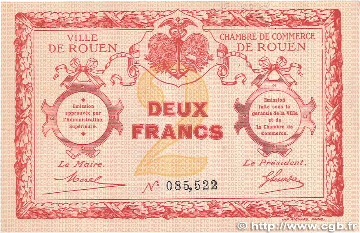2 Francs FRANCE Regionalismus und verschiedenen Rouen 1920 JP.110.05 fVZ