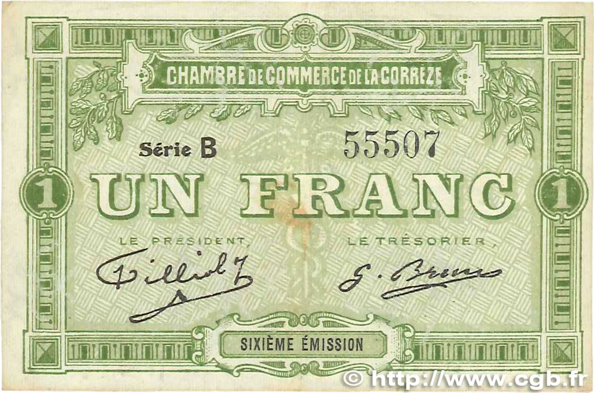 1 Franc FRANCE régionalisme et divers  1915 JP.051.16var. TB+