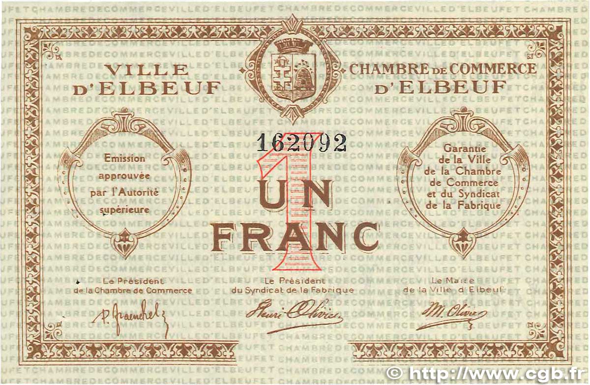 1 Franc FRANCE regionalism and miscellaneous  1918 JP.055.02var. XF