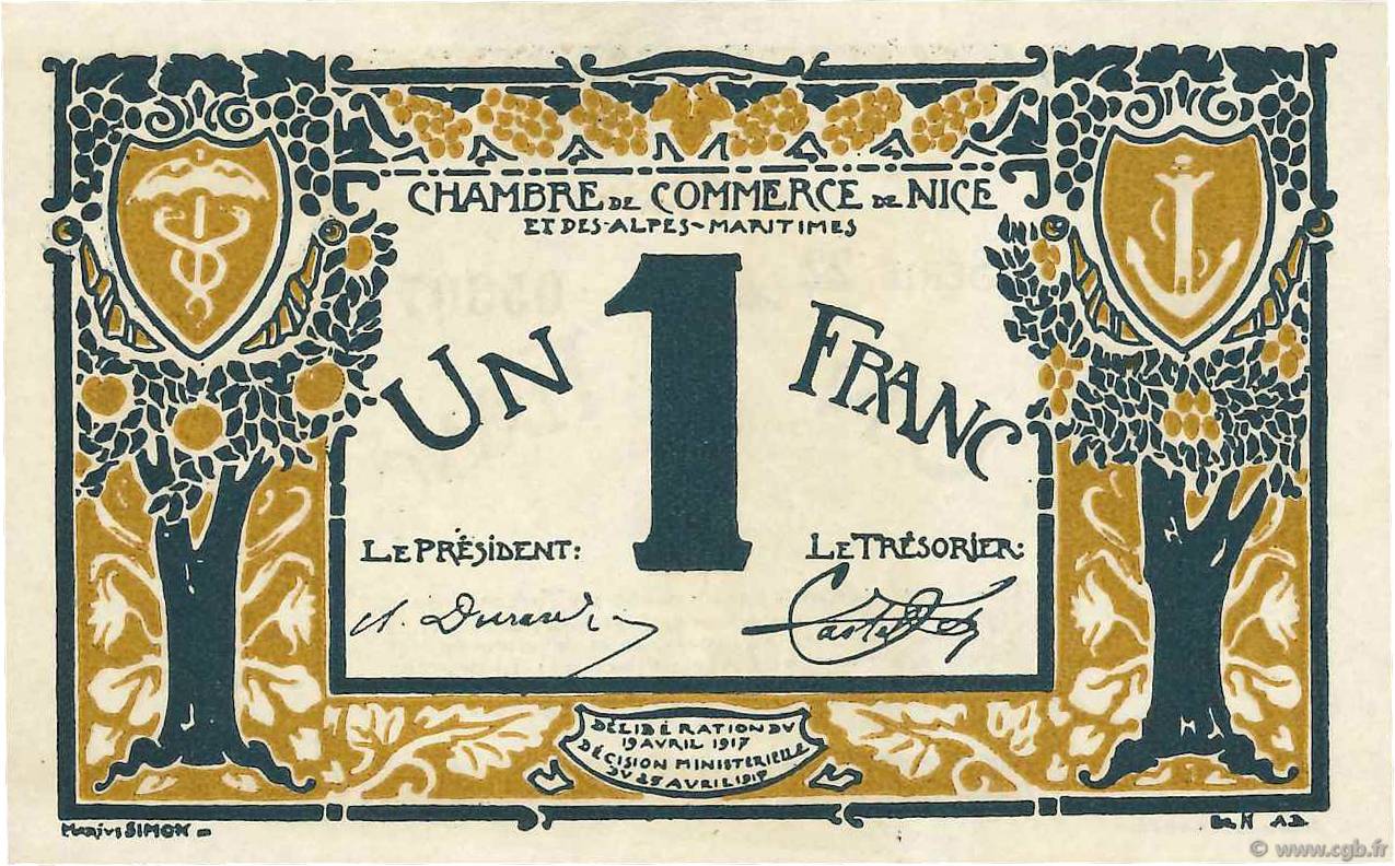 1 Franc FRANCE regionalismo e varie Nice 1917 JP.091.05 FDC