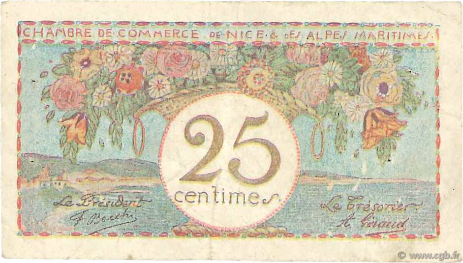 25 Centimes FRANCE Regionalismus und verschiedenen Nice 1918 JP.091.18 S