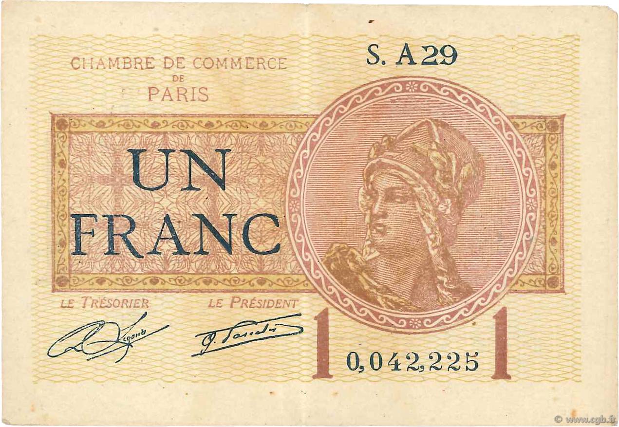 1 Franc FRANCE régionalisme et divers Paris 1920 JP.097.23 TTB