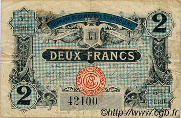 2 Francs FRANCE régionalisme et divers Angoulême 1917 JP.009.38 TB