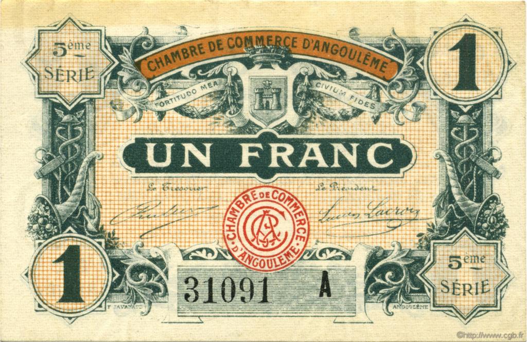 50 Centimes FRANCE Regionalismus und verschiedenen Angoulême 1917 JP.009.40 fST to ST