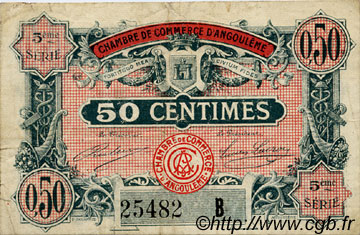 2 Francs FRANCE Regionalismus und verschiedenen Angoulême 1920 JP.009.49 S