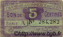 5 Centimes FRANCE régionalisme et divers Auch 1918 JP.015.38 TB