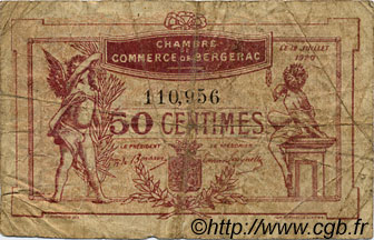 50 Centimes FRANCE regionalismo e varie Bergerac 1920 JP.024.35 MB