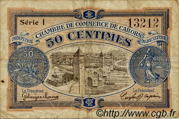 50 Centimes FRANCE régionalisme et divers Cahors 1917 JP.035.17 TB