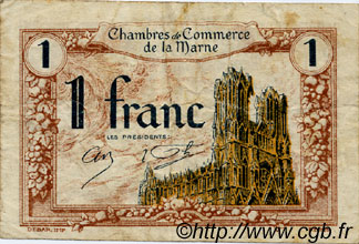 1 Franc FRANCE régionalisme et divers Chalons, Reims, Épernay 1922 JP.043.02 TB