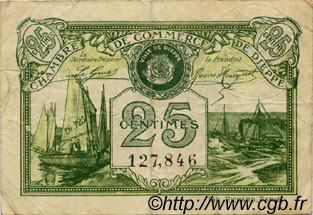 25 Centimes FRANCE Regionalismus und verschiedenen Dieppe 1920 JP.052.10 S