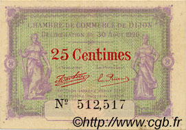 25 Centimes FRANCE Regionalismus und verschiedenen Dijon 1920 JP.053.23 SS to VZ