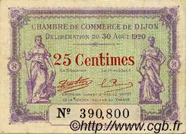 25 Centimes FRANCE régionalisme et divers Dijon 1920 JP.053.23 TB