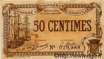 50 Centimes FRANCE Regionalismus und verschiedenen Granville 1917 JP.060.11 SS to VZ