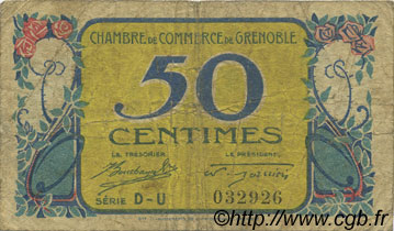 50 Centimes FRANCE regionalism and various Grenoble 1917 JP.063.14 F