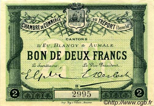 2 Francs FRANCE regionalismo e varie Le Tréport 1915 JP.071.03 BB to SPL