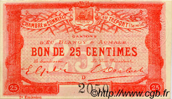 25 Centimes FRANCE regionalismo e varie Le Tréport 1915 JP.071.04 BB to SPL