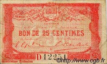 25 Centimes FRANCE régionalisme et divers Le Tréport 1916 JP.071.12 TB