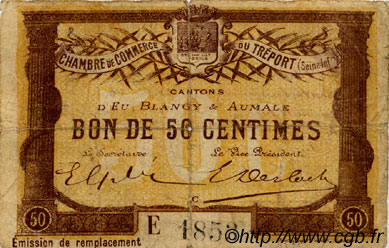 50 Centimes FRANCE Regionalismus und verschiedenen Le Tréport 1916 JP.071.17 S