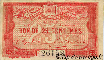25 Centimes FRANCE regionalismo y varios Le Tréport 1916 JP.071.20 BC