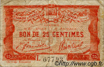 25 Centimes FRANCE regionalismo y varios Le Tréport 1920 JP.071.40 BC