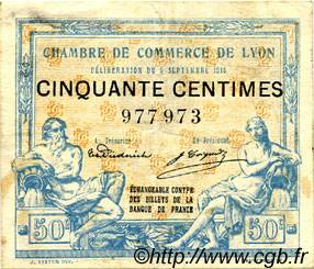 50 Centimes FRANCE régionalisme et divers Lyon 1915 JP.077.03 TB