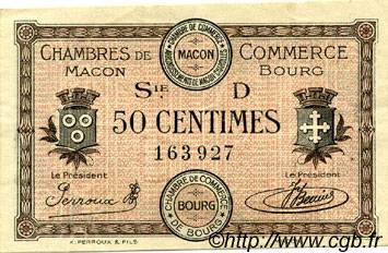 50 Centimes FRANCE regionalismo e varie Macon, Bourg 1917 JP.078.09 BB to SPL