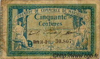 50 Centimes FRANCE régionalisme et divers Marseille 1914 JP.079.37 TB