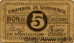 5 Centimes FRANCE regionalismo y varios Montluçon, Gannat 1918 JP.084.66 BC