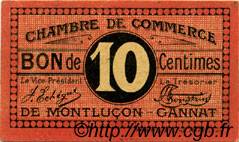 10 Centimes FRANCE Regionalismus und verschiedenen Montluçon, Gannat 1918 JP.084.67 SS to VZ