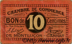 10 Centimes FRANCE Regionalismus und verschiedenen Montluçon, Gannat 1918 JP.084.67 S