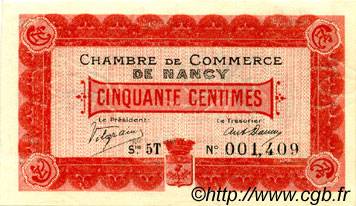 50 Centimes FRANCE regionalismo e varie Nancy 1916 JP.087.10 BB to SPL