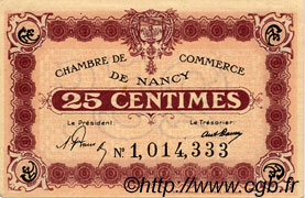 25 Centimes FRANCE regionalism and miscellaneous Nancy 1918 JP.087.57 VF - XF