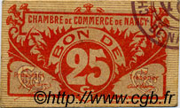 25 Centimes FRANCE régionalisme et divers Nancy 1918 JP.087.67 TTB à SUP