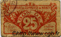 25 Centimes FRANCE regionalismo e varie Nancy 1918 JP.087.67 MB