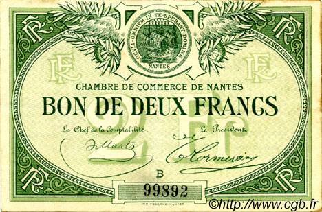2 Francs FRANCE régionalisme et divers Nantes 1918 JP.088.10 TB