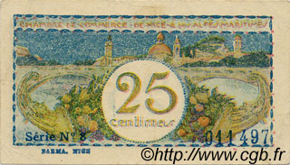 25 Centimes FRANCE regionalismo e varie Nice 1918 JP.091.17 BB to SPL