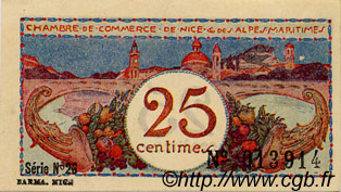 25 Centimes FRANCE regionalismo y varios Nice 1918 JP.091.19 SC a FDC