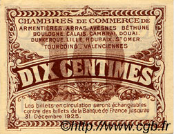 10 Centimes FRANCE regionalismo e varie Nord et Pas-De-Calais 1918 JP.094.02 BB to SPL